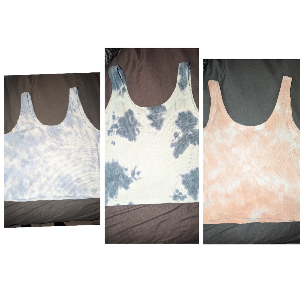 Arizona Brand-new 3 tye dye tank crop tops